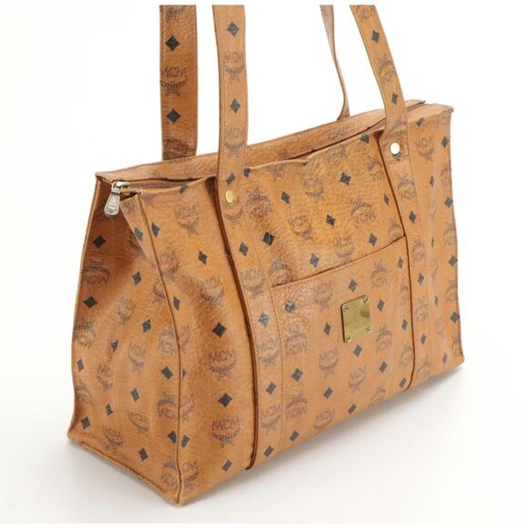 MCM Shoulder Bag in Cognac Visetos Coated Canvas – Vintage Germany Serial V4393 - Picture 2 of 8